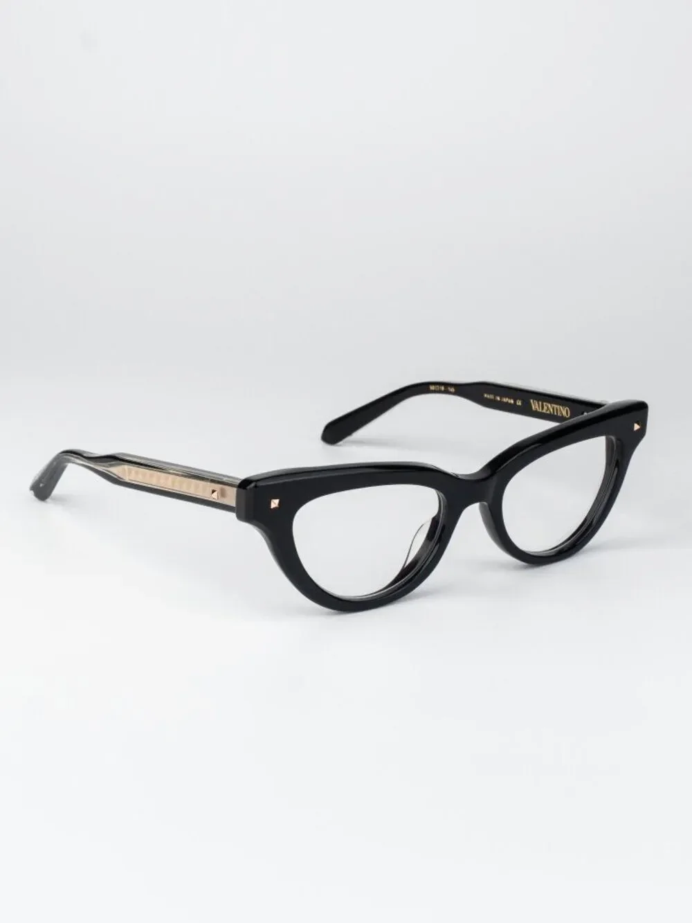 Valentino Women Eyeglasses Shiny Black Cat Eye V-ESSENTIAL II VLX-124 A
